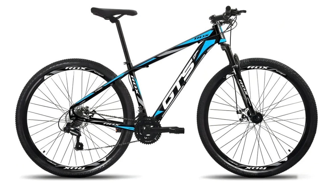 Bicicleta Aro 29 Gts Alumínio Rdx 24v Freio A Disco Cor Preto/azul Tamanho Do Quadro 17